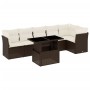7-piece garden sofa set with brown PE rattan cushions by , Garden sets - Ref: Foro24-3266603, Price: 501,79 €, Discount: %