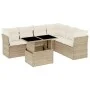 Set of 7-piece garden sofas and beige synthetic rattan cushions by , Garden sets - Ref: Foro24-3266608, Price: 507,98 €, Disc...