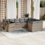 Juego de sofás jardín con cojines beige 10 pzas ratán sintético de , Conjuntos de jardín - Ref: Foro24-3266849, Precio: 615,8...