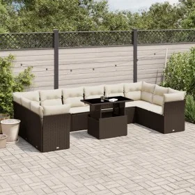 Garden sofa set 11 pieces with brown synthetic rattan cushions by , Garden sets - Ref: Foro24-3266863, Price: 764,97 €, Disco...