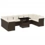 Set de sofás de jardín 11 pzas cojines ratán sintético marrón de , Conjuntos de jardín - Ref: Foro24-3266863, Precio: 763,68 ...