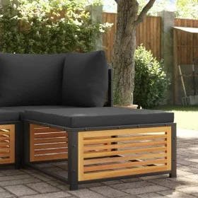 Taburete de jardín con cojín madera acacia 68x68x30 cm de , Sofás modulares de exterior - Ref: Foro24-367640, Precio: 110,04 ...