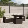 5-piece garden dining set with brown synthetic rattan cushions. by , Garden sets - Ref: Foro24-3267103, Price: 371,24 €, Disc...