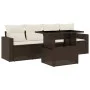 5-piece garden dining set with brown synthetic rattan cushions. by , Garden sets - Ref: Foro24-3267103, Price: 371,24 €, Disc...
