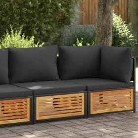 2-seater garden sofa with solid acacia wood cushions by , Modular outdoor sofas - Ref: Foro24-367642, Price: 271,14 €, Discou...