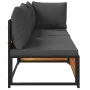 2-seater garden sofa with solid acacia wood cushions by , Modular outdoor sofas - Ref: Foro24-367642, Price: 271,14 €, Discou...