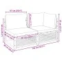 Zweiplätziges Gartensofa mit massivem Akazienholz und Kissen. von , Modulare Sofas für den Außenbereich - Ref: Foro24-367642,...