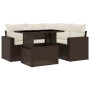 Garten-Essgruppe, 5-teilig, mit braunen Kunststoff-Rattan-Kissen. von , Gartensets - Ref: Foro24-3267253, Preis: 389,06 €, Ra...
