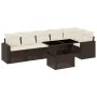 7-piece garden sofa set with brown PE rattan cushions by , Garden sets - Ref: Foro24-3267293, Price: 514,99 €, Discount: %