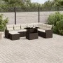 Set de sofás de jardín 9 pzas y cojines ratán sintético marrón de , Conjuntos de jardín - Ref: Foro24-3267473, Precio: 617,03...