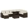 Garden sofa set 9 pieces and brown synthetic rattan cushions by , Garden sets - Ref: Foro24-3267473, Price: 616,37 €, Discoun...