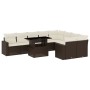 Gartensofa-Set, 10-teilig, mit braunen Kissen aus synthetischem Rattan von , Gartensets - Ref: Foro24-3267503, Preis: 670,58 ...