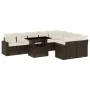 Gartensofa-Set, 10-teilig, mit braunen Kissen aus synthetischem Rattan von , Gartensets - Ref: Foro24-3267503, Preis: 696,42 ...