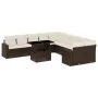 Garden sofa set 11 pieces with brown synthetic rattan cushions by , Garden sets - Ref: Foro24-3267543, Price: 758,40 €, Disco...