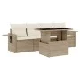 Garden sofa set with 5-piece synthetic rattan beige cushions by , Garden sets - Ref: Foro24-3267728, Price: 389,04 €, Discoun...