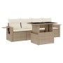 Gartensofa-Set mit 5-teiligen Kissen aus synthetischem Rattan in Beige. von , Gartensets - Ref: Foro24-3267728, Preis: 367,43...