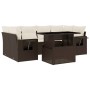 7-teiliges Gartensitzgruppen-Set mit braunen PE-Rattan-Kissen. von , Gartensets - Ref: Foro24-3267763, Preis: 503,59 €, Rabat...