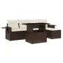 Set aus 6-teiligen Gartensofas und Kissen aus braunem Kunst-Rattan. von , Gartensets - Ref: Foro24-3267873, Preis: 424,21 €, ...