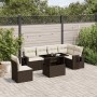 7-piece garden sofa set with brown PE rattan cushions by , Garden sets - Ref: Foro24-3267943, Price: 518,74 €, Discount: %