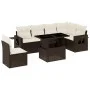 7-piece garden sofa set with brown PE rattan cushions by , Garden sets - Ref: Foro24-3267943, Price: 519,70 €, Discount: %