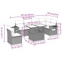 7-piece garden sofa set with brown PE rattan cushions by , Garden sets - Ref: Foro24-3267943, Price: 518,74 €, Discount: %