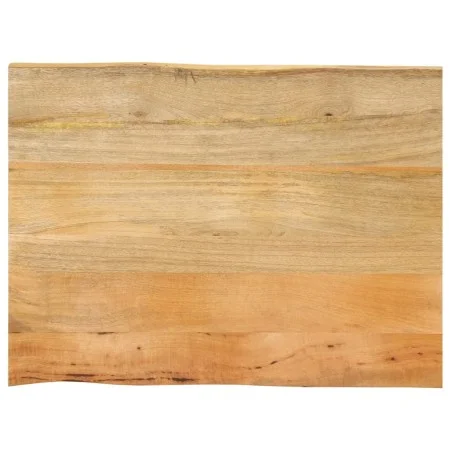 Tablero de mesa borde natural madera maciza mango 90x60x2,5 cm de , Tableros para mesas - Ref: Foro24-370717, Precio: 81,36 €...