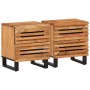 Nachttische 2 Stück Massivholz Akazie 40x34x46 cm von , Nachttische - Ref: Foro24-377429, Preis: 131,29 €, Rabatt: %