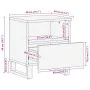 Solid recycled wood bedside table 40x34x46 cm by , Nightstands - Ref: Foro24-377474, Price: 44,01 €, Discount: %