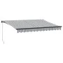Manual retractable awning with anthracite and white LED 350x250 cm by , Awnings - Ref: Foro24-3216147, Price: 271,00 €, Disco...