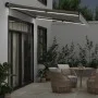 Manual retractable awning with anthracite and white LED 350x250 cm by , Awnings - Ref: Foro24-3216147, Price: 271,00 €, Disco...
