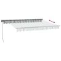 Manual retractable awning with anthracite and white LED 350x250 cm by , Awnings - Ref: Foro24-3216147, Price: 271,00 €, Disco...