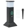 Outdoor column with 2 sockets and lamp 16x16x39.5 cm by , wall sockets - Ref: Foro24-4010099, Price: 39,35 €, Discount: %