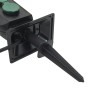 Outdoor plug with 4-way stake, black and green, 15.5x11x24 cm. by , wall sockets - Ref: Foro24-4010101, Price: 26,23 €, Disco...