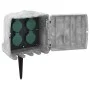 Outdoor plug with 4-way stake, gray stone appearance. by , wall sockets - Ref: Foro24-4010103, Price: 45,68 €, Discount: %