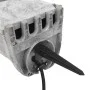 Outdoor plug with 4-way stake, gray stone appearance. by , wall sockets - Ref: Foro24-4010103, Price: 45,68 €, Discount: %
