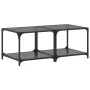 Black glass and steel coffee tables, set of 2, 50x50x40 cm by , Coffee table - Ref: Foro24-845973, Price: 68,27 €, Discount: %