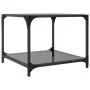 Black glass and steel coffee tables, set of 2, 50x50x40 cm by , Coffee table - Ref: Foro24-845973, Price: 68,27 €, Discount: %