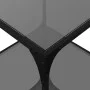 Black glass and steel coffee tables, set of 2, 50x50x40 cm by , Coffee table - Ref: Foro24-845973, Price: 68,27 €, Discount: %