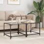 Mesas de centro 2 uds vidrio transparente y acero 50x50x40 cm de , Mesas de centro - Ref: Foro24-845967, Precio: 47,87 €, Des...
