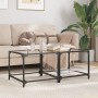 2 units of transparent glass and steel coffee tables 50x50x40 cm by , Coffee table - Ref: Foro24-845971, Price: 61,63 €, Disc...