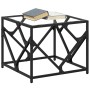 Steel coffee table with transparent glass top 50x50x41 cm by , Coffee table - Ref: Foro24-845992, Price: 46,49 €, Discount: %