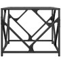 Steel coffee table with transparent glass top 50x50x41 cm by , Coffee table - Ref: Foro24-845992, Price: 46,49 €, Discount: %