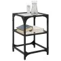 Coffee tables 2 units clear glass and steel 30x30x45 cm by , Coffee table - Ref: Foro24-845999, Price: 46,09 €, Discount: %