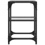 Coffee tables 2 units clear glass and steel 30x30x45 cm by , Coffee table - Ref: Foro24-845999, Price: 46,09 €, Discount: %
