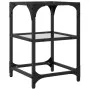 Coffee tables 2 units clear glass and steel 30x30x45 cm by , Coffee table - Ref: Foro24-845999, Price: 46,09 €, Discount: %