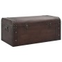 Chest with brown plywood latches 79.5x39.5x39.5 cm by , Storage trunks - Ref: Foro24-4010548, Price: 105,89 €, Discount: %