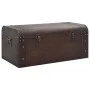 Chest with brown plywood latches 79.5x39.5x39.5 cm by , Storage trunks - Ref: Foro24-4010548, Price: 104,02 €, Discount: %