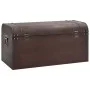 Chest with brown plywood latches 79.5x39.5x39.5 cm by , Storage trunks - Ref: Foro24-4010548, Price: 104,02 €, Discount: %