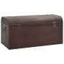 Cofre con pestillos contrachapada marrón 79,5x39,5x39,5 cm de , Baúles de almacenamiento - Ref: Foro24-4010548, Precio: 105,89 €