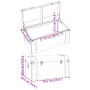 Chest with brown plywood latches 79.5x39.5x39.5 cm by , Storage trunks - Ref: Foro24-4010548, Price: 105,89 €, Discount: %